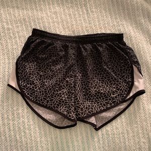 Patterned Black and White Nike Running Shorts